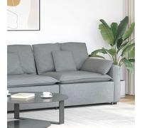 vidaXL Módulo de reposabrazos para sofá modular con cojines, gris claro, 100 cm