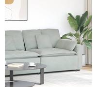 vidaXL Módulo de reposabrazos para sofá modular con cojines, gris claro, 100 cm