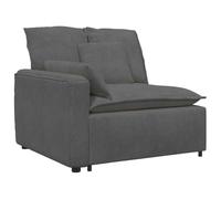 vidaXL Módulo de reposabrazos para sofá Modular con Cojines, Gris Oscuro, 100 cm