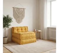 vidaXL: Módulo de sofá, color amarillo, 70x70x54 cm, tapizado en tela