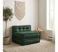 vidaXL: Módulo de sofá, color verde, 70x70x54 cm, tapizado en tela