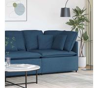 vidaXL Módulo esquinero de sofá modular con cojines, color azul, 100 cm
