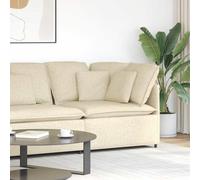 vidaXL Módulo esquinero de sofá modular con cojines, color crema, 100 cm