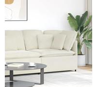 vidaXL Módulo esquinero de sofá modular con cojines, color crema, 100 cm