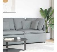 vidaXL Módulo esquinero de sofá modular con cojines, gris claro, 100 cm