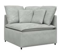 vidaXL Módulo esquinero de sofá Modular con Cojines, Gris Claro, 100 cm