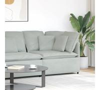vidaXL Módulo esquinero de sofá modular con cojines, gris claro, 100 cm
