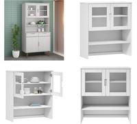 vidaXL Módulo superior para aparador, blanco, 90x35x100 cm, madera maciza de pino - Módulo superior para aparador - Módulos superiores para aparador - Módulo para aparador - Módulo para armario