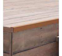vidaXL Molduras angulares 5 uds WPC marrón claro 170 cm