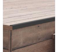 vidaXL Molduras angulares 5 uds WPC negro 170 cm