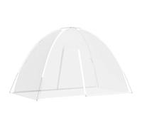 vidaXL Mosquitera con Puertas Mongolia 220 Malla Blanco 200x200x130 cm, mosquitera para Cama, mosquitera Plegable, mosquitera Mongolia