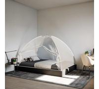 vidaXL Mosquitera con Puertas Mongolia 220 Malla Blanco 200x200x130 cm, mosquitera para Cama, mosquitera Plegable, mosquitera Mongolia