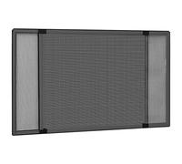 vidaXL Mosquitera Extensible de Ventanas Malla Deslizante Insecto Mosca Avispa Abeja Balcón Terraza Persiana Protección Gris Antracita (75-143) X50 cm