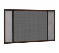 vidaXL Mosquitera extensible para ventanas marrón (75-143)x50 cm