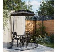 vidaXL Mosquitera para sombrilla 220 malla negra Φ300x230 cm