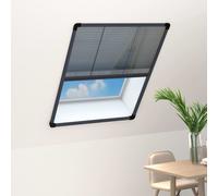 vidaXL Mosquitera plisada de ventanas aluminio gris antracita 60x80cm