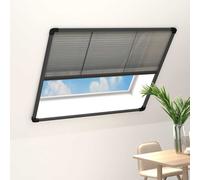 vidaXL Mosquitera plisada para ventanas aluminio antracita 120x120cm