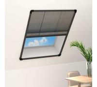 vidaXL Mosquitera plisada para ventanas aluminio antracita 80x100cm