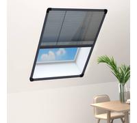 vidaXL Mosquitera plisada para ventanas aluminio antracita 80x120cm