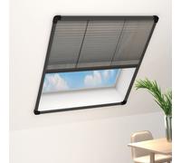 vidaXL Mosquitera plisada para ventanas aluminio antracita 80x160cm