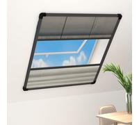 vidaXL Mosquitera plisada para ventanas aluminio con sombra 80x100cm