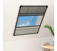 vidaXL Mosquitera plisada para ventanas aluminio con sombra 80x120 cm