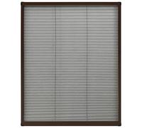 vidaXL Mosquitera Plisada para Ventanas Aluminio marrón 80x100 cm