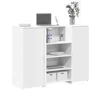 vidaXL Mostrador de recepción blanco 135x50x103,5 cm madera ingeniería