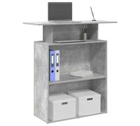 vidaXL Mostrador de recepción gris hormigón 100x40x104 cm