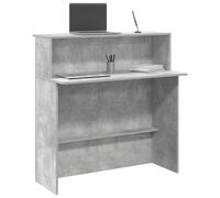 vidaXL Mostrador de recepción gris hormigón 100x50x103,5 cm