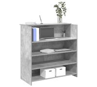 vidaXL Mostrador de recepción gris hormigón 100x50x103,5 cm