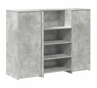 vidaXL Mostrador de recepción Gris hormigón 135x50x103,5 cm, mostrador de recepción, mostrador de recepción de Oficina, mostrador de Caja