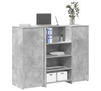 vidaXL Mostrador de recepción Gris hormigón 135x50x103,5 cm