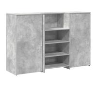 vidaXL Mostrador de recepción Gris hormigón 155x50x103,5 cm, mostrador de recepción, mostrador de recepción de Oficina, mostrador de Caja