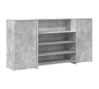 VidaXL Mostrador De Recepción Gris Hormigón 200 X 50 X 103,5 Cm, Mostrador De Recepción De Oficina, Mostrador De Caja