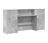vidaXL Mostrador de recepción Gris hormigón 200x50x103,5 cm, mostrador de recepción, mostrador de recepción de Oficina, mostrador de Caja
