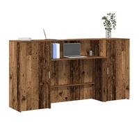 vidaXL Mostrador de recepción madera vieja 200x50x103,5 cm
