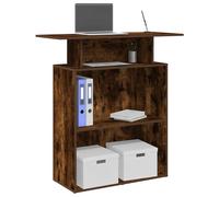 vidaXL Mostrador de recepción roble ahumado 100x40x104 cm