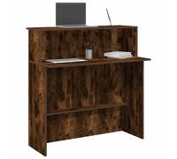 vidaXL Mostrador de recepción roble ahumado 100x50x103,5 cm