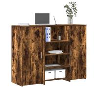 vidaXL Mostrador de recepción roble ahumado 135x50x103,5 cm