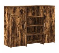 vidaXL Mostrador de recepción Roble Ahumado 135x50x103,5 cm, mostrador de recepción, mostrador de recepción de Oficina, mostrador de Caja