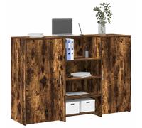 vidaXL Mostrador de recepción roble ahumado 155x50x103,5 cm