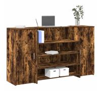 vidaXL Mostrador de recepción roble ahumado 180x50x103,5 cm