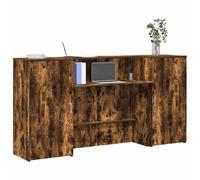 vidaXL Mostrador de recepción roble ahumado 200x50x103,5 cm