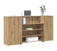 vidaXL Mostrador de recepción roble artisian 200x50x103,5 cm
