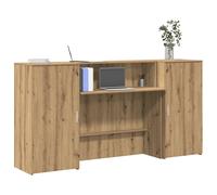 vidaXL Mostrador de recepción roble artisian 200x50x103,5 cm