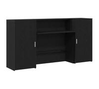 vidaXL Mostrador de recepción Roble Negro 200x50x103,5 cm