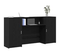 vidaXL Mostrador de recepción roble negro 200x50x103,5 cm