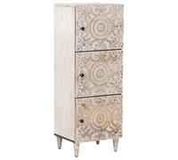 vidaXL Mueble Alto 40 x 33,5 x 110 cm Madera de Mango Maciza, Armario Moderno para Sala, Unidad de Almacenamiento, Estante Rectangular, Organizador de casa
