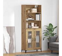 vidaXL Mueble alto Artisan, roble, 69,5 x 34 x 180 cm, material de madera